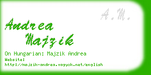 andrea majzik business card